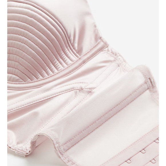 H&M | Padded Satin Bustier*Pale Pink - Picture 6 of 6